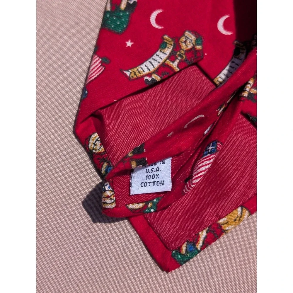 Buckingham‎ Tradition Quality Christmas Holiday Red Tie Reindeer Red Tie 3.25